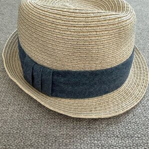 Stylish Tan Fedora with Blue Band